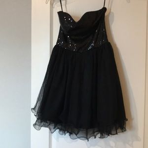 Strapless mini cocktail dress